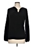 MICHAEL Michael Kors Solid Black Long Sleeve Blouse Size L - photo 1