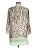Chico's 100% Polyester Animal Print Green 3/4 Sleeve Blouse Size Med (1) - photo 2