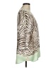 Chico's 100% Polyester Animal Print Green 3/4 Sleeve Blouse Size Med (1) - photo 4