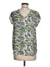 Unbranded 100% Polyester Paisley Green Short Sleeve Blouse Size M - photo 2