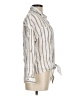 Tribal 100% Rayon Stripes Ivory Long Sleeve Blouse Size M - photo 4
