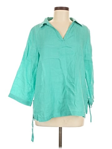 Isaac Mizrahi New York 3/4 Sleeve Button-Down Shirt (view 1)