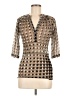 Mexx Metallic Silver 3/4 Sleeve Blouse Size M - photo 1