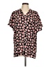 CAbi Black Short Sleeve Henley Size L - photo 1