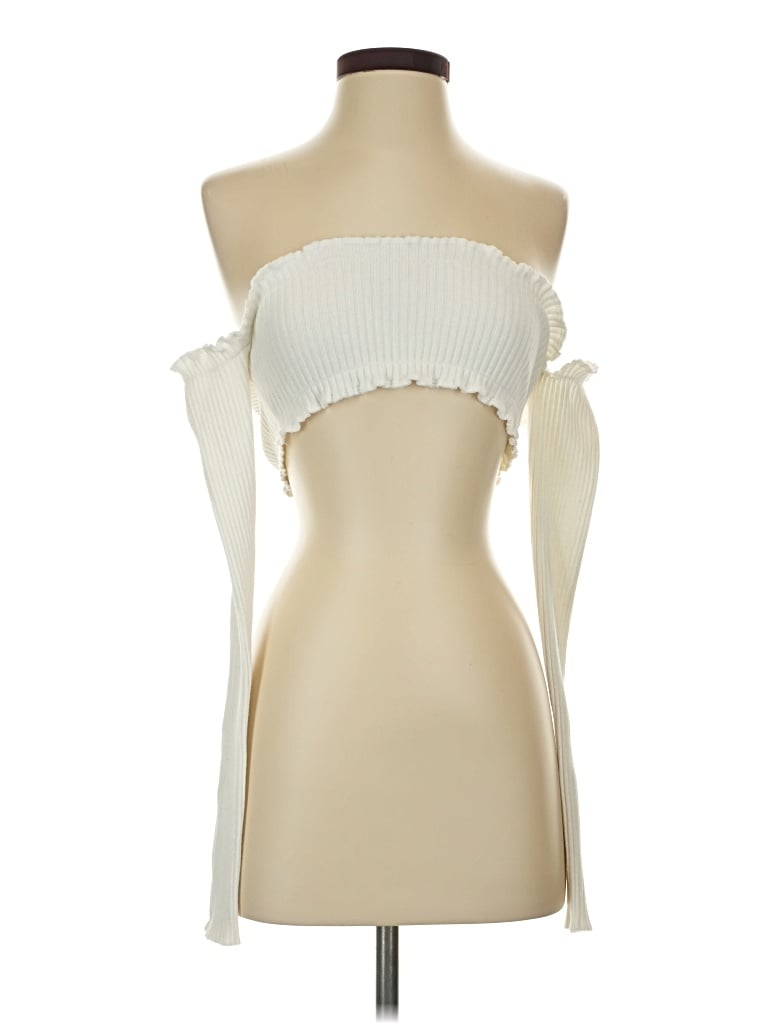 Are You Am I Sleeveless Top Ivory Strapless Neckline Tops - Used - Size Small