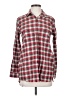 Theory Plaid Red Long Sleeve Button-Down Shirt Size S - photo 1