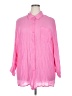 Breezy Lane Pink 3/4 Sleeve Button-Down Shirt Size XXL - photo 1