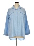 TSE Color Block Blue 3/4 Sleeve Button-Down Shirt Size 1X - photo 1