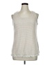 Unbranded 100% Polyester Ivory Sleeveless Top Size 1X - photo 1