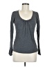 Talbots 100% Cotton Gray Long Sleeve Top Size M - photo 1