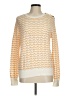 Lands' End Chevron-herringbone Orange Yellow Pullover Sweater Size Med 10/12 - photo 1