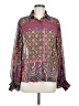 ee:some 100% Polyester Paisley Purple Long Sleeve Blouse Size M - photo 1