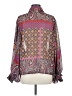 ee:some 100% Polyester Paisley Purple Long Sleeve Blouse Size M - photo 2