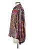 ee:some 100% Polyester Paisley Purple Long Sleeve Blouse Size M - photo 5