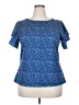 Unbranded 100% Polyester Blue Short Sleeve Blouse Size 2X - photo 1