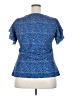 Unbranded 100% Polyester Blue Short Sleeve Blouse Size 2X - photo 2