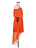 Bebe 100% Recycled Polyester Orange Cocktail Dress Size XS - photo 4