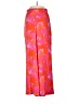Maison d' Amelie 100% Polyester Print Pink Casual Pants Size S - photo 1