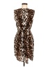 L'Agence Animal Print Brown Cocktail Dress Size Med (2) - photo 1