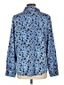 Maison d' Amelie Animal Print Blue Long Sleeve Blouse Size L - photo 2