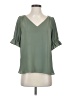 Ann Taylor LOFT 100% Polyester Green Short Sleeve Blouse Size XS - photo 1