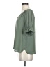 Ann Taylor LOFT 100% Polyester Green Short Sleeve Blouse Size XS - photo 5