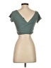 Shein Green Short Sleeve Top Size S - photo 2