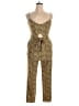 Material Girl Paisley Gold Green Jumpsuit Size XL - photo 1