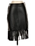 Coco + Carmen 100% Polyester Black Faux Leather Skirt Size S - photo 1