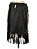 Coco + Carmen 100% Polyester Black Faux Leather Skirt Size S - photo 2