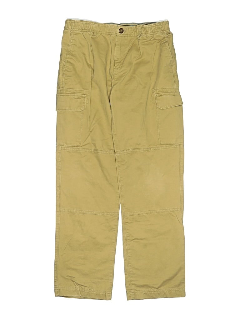 Pre-owned Lands' End Kids'  Cargo Pants In Yellow