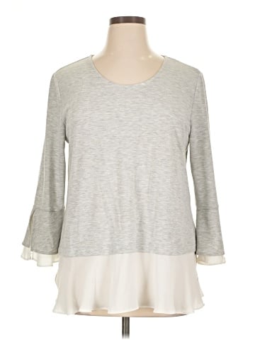Jones New York 3/4 Sleeve T-Shirt (view 1)