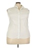 Eddie Bauer Ivory Sleeveless Button-Down Shirt Size XXL - photo 1