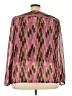 Liz Claiborne 100% Polyester Chevron-herringbone Brown Long Sleeve Blouse Size 3X - photo 2