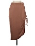 Open Edit Solid Brown Casual Skirt Size S - photo 1
