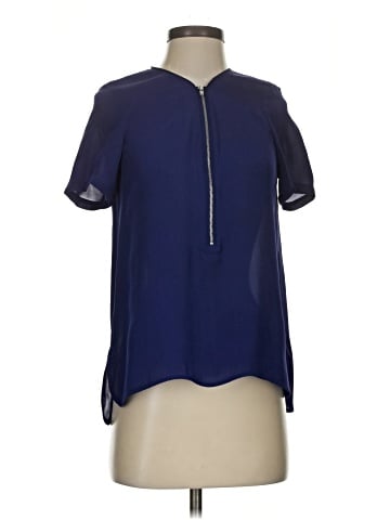 The Kooples Short Sleeve Silk Top (view 1)