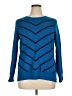 Liz Claiborne 100% Cotton Chevron-herringbone Blue Pullover Sweater Size XL (petite) - photo 1