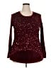 Unbranded Burgundy Long Sleeve Blouse Size 2X - photo 1