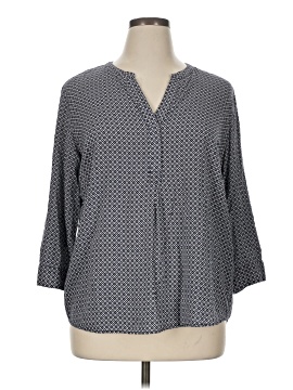 Fleur Bleue 3/4 Sleeve Blouse