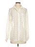 ASOS Design 100% Polyester Polka Dots Ivory Long Sleeve Blouse Size 4 - photo 1