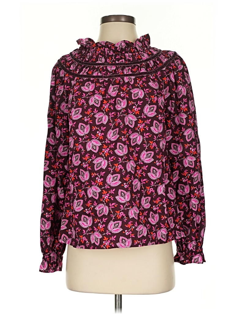 Pre-owned Talbots Long Sleeve Blouse In Pink
