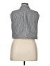 Theory 100% Cotton Stripes Gray Blue Sleeveless Button-Down Shirt Size XL - photo 2