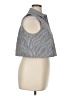 Theory 100% Cotton Stripes Gray Blue Sleeveless Button-Down Shirt Size XL - photo 4