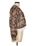 Blue Life 100% Polyester Animal Print Brown Long Sleeve Blouse Size L - photo 4