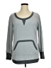 Curves Gray Long Sleeve Top Size XL - photo 1