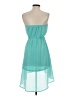 Papaya 100% Polyester Solid Teal Cocktail Dress Size S - photo 2