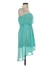 Papaya 100% Polyester Solid Teal Cocktail Dress Size S - photo 4