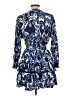 Zara 100% Polyester Blue Casual Dress Size L - photo 2