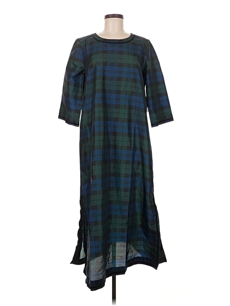 Tuckernuck Casual Dress - High Low: Blue Plaid Pattern Dresses - New - Size Medium