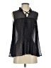 LC Lauren Conrad 100% Polyester Polka Dots Black Sleeveless Blouse Size S - photo 1